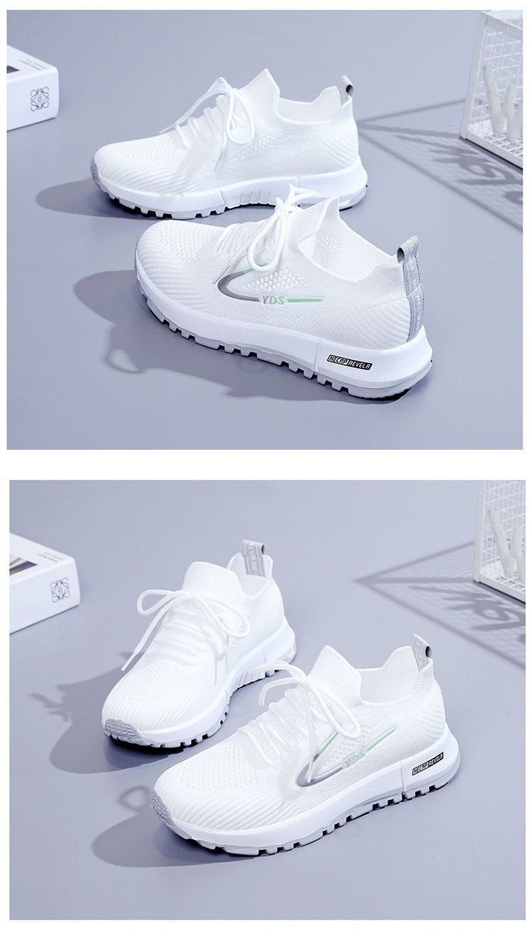 Running Shoe Woman Sneaker Running Shoe Lady Girl Summer Women's Shoes Fly Woven Mesh Surface Leisure Sports Shoes Running Shoes Ultra Light Student Shoes for Women