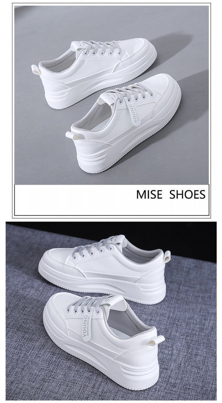 Skateboarding Shoe Little White Shoes for Women Spring Autumn New Rubber Soft Soled Women's Shoes Lightweight Solid Color Basic Women's Shoes