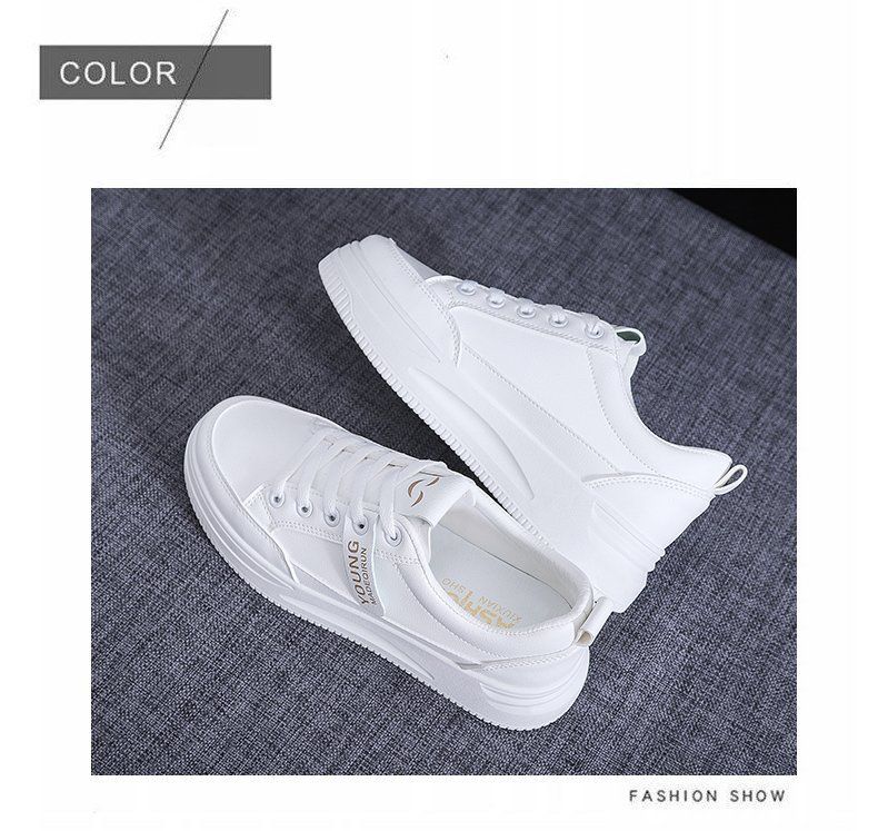 Skateboarding Shoe Little White Shoes for Women Spring Autumn New Rubber Soft Soled Women's Shoes Lightweight Solid Color Basic Women's Shoes