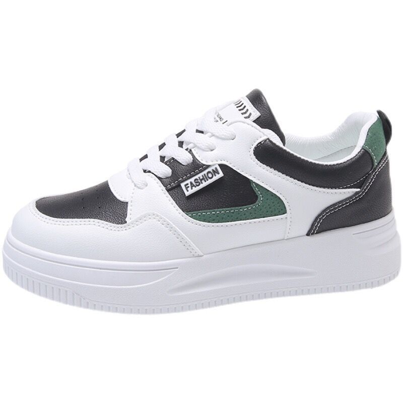 Skateboarding Shoe Mesh White Shoes for Women Spring New Breathable Thick Soled Shoes Female Student Shoes