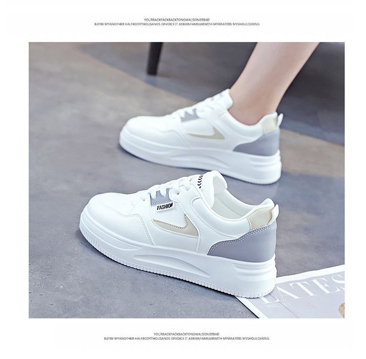 Skateboarding Shoe Mesh White Shoes for Women Spring New Breathable Thick Soled Shoes Female Student Shoes