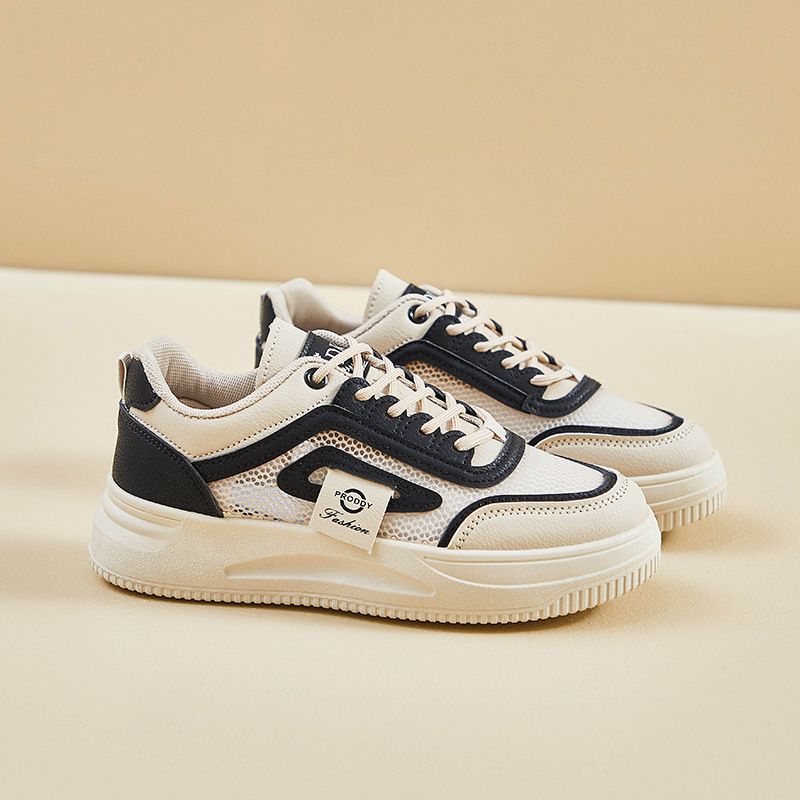 Skateboarding Shoe Mesh White Shoes for Women Summer New Height Increasing Student Board Shoes Breathable Casual Shoes