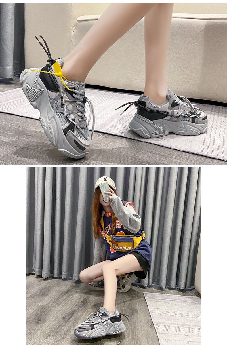 Sneaker Woman Sneaker Shoe Woman Sneaker Lady Shoe Internet Celebrity Dad Shoes Women's Spring New Casual Shoes Sports White Shoes Instagram Trendy Couple Shoes