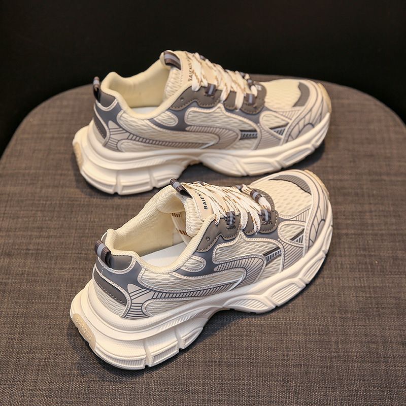Sneaker Woman Sneaker Shoe Woman Sneaker Lady Shoe Summer New Breathable Dad Shoes Female Student Casual Shoes Women's Thick Soled Height Increasing Running Shoes