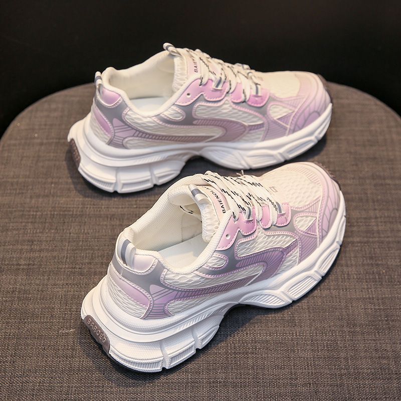 Sneaker Woman Sneaker Shoe Woman Sneaker Lady Shoe Summer New Breathable Dad Shoes Female Student Casual Shoes Women's Thick Soled Height Increasing Running Shoes