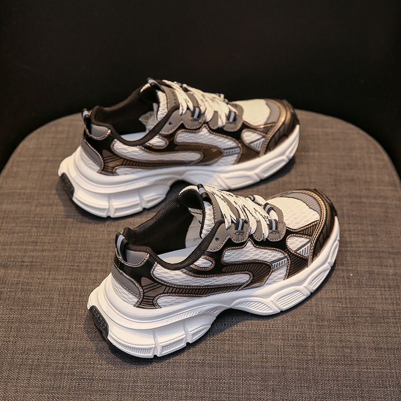 Sneaker Woman Sneaker Shoe Woman Sneaker Lady Shoe Summer New Breathable Dad Shoes Female Student Casual Shoes Women's Thick Soled Height Increasing Running Shoes