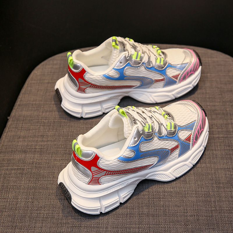 Sneaker Woman Sneaker Shoe Woman Sneaker Lady Shoe Summer New Breathable Dad Shoes Female Student Casual Shoes Women's Thick Soled Height Increasing Running Shoes