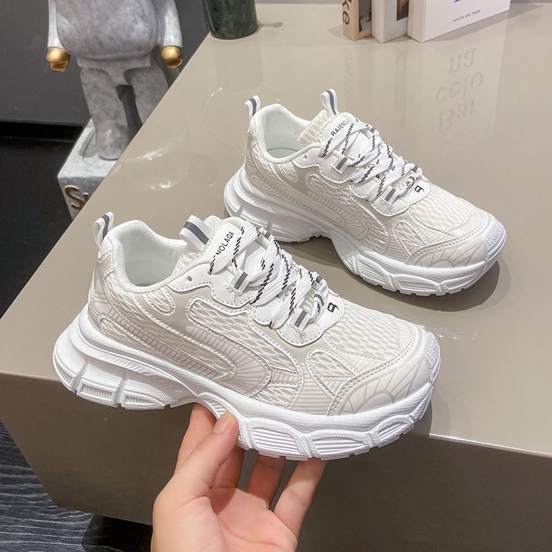 Sneaker Woman Sneaker Shoe Woman Sneaker Lady Shoe Summer New Breathable Dad Shoes Female Student Casual Shoes Women's Thick Soled Height Increasing Running Shoes
