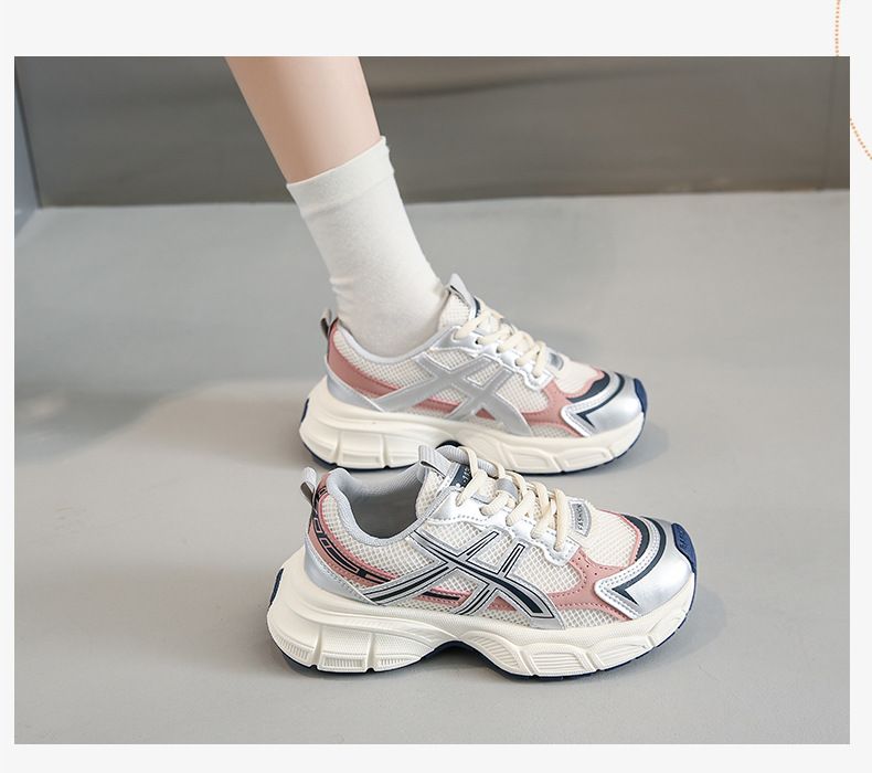 Sneaker Woman Sneaker Shoe Woman Sneaker Lady Shoe Summer New Breathable Dad Shoes Female Instagram Student Casual Shoes Women's Thick Soled Running Shoes