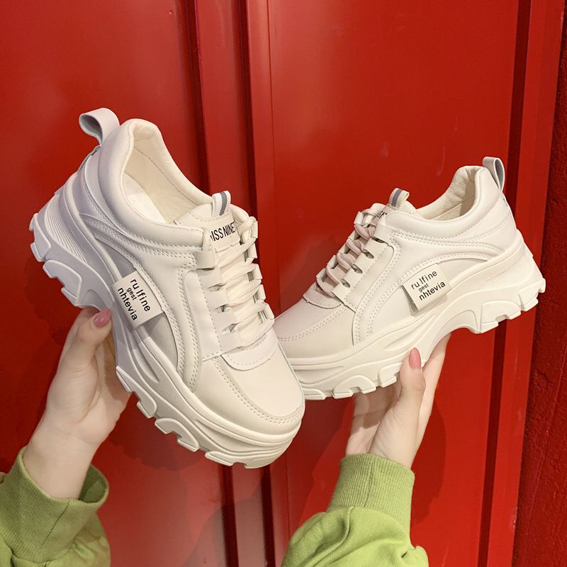 Sneaker Woman Sneaker Shoe Woman Sneaker Lady Shoe Spring New Korean Version Dad Shoes Female Student Internet Celebrity Sports Shoes Women's Casual Thick Soled Height Increasing Shoes