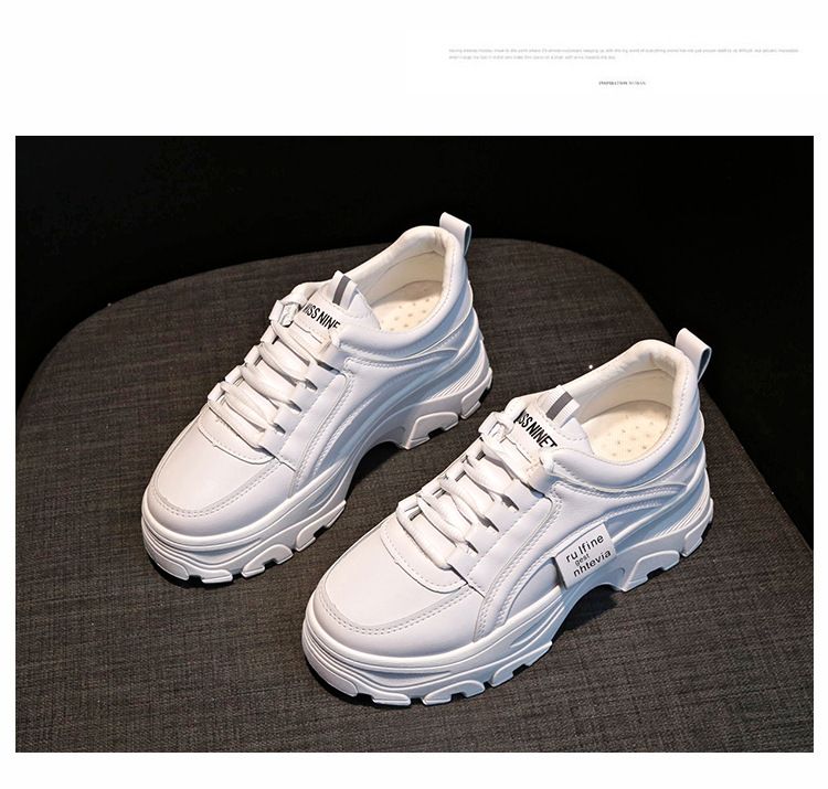 Sneaker Woman Sneaker Shoe Woman Sneaker Lady Shoe Spring New Korean Version Dad Shoes Female Student Internet Celebrity Sports Shoes Women's Casual Thick Soled Height Increasing Shoes