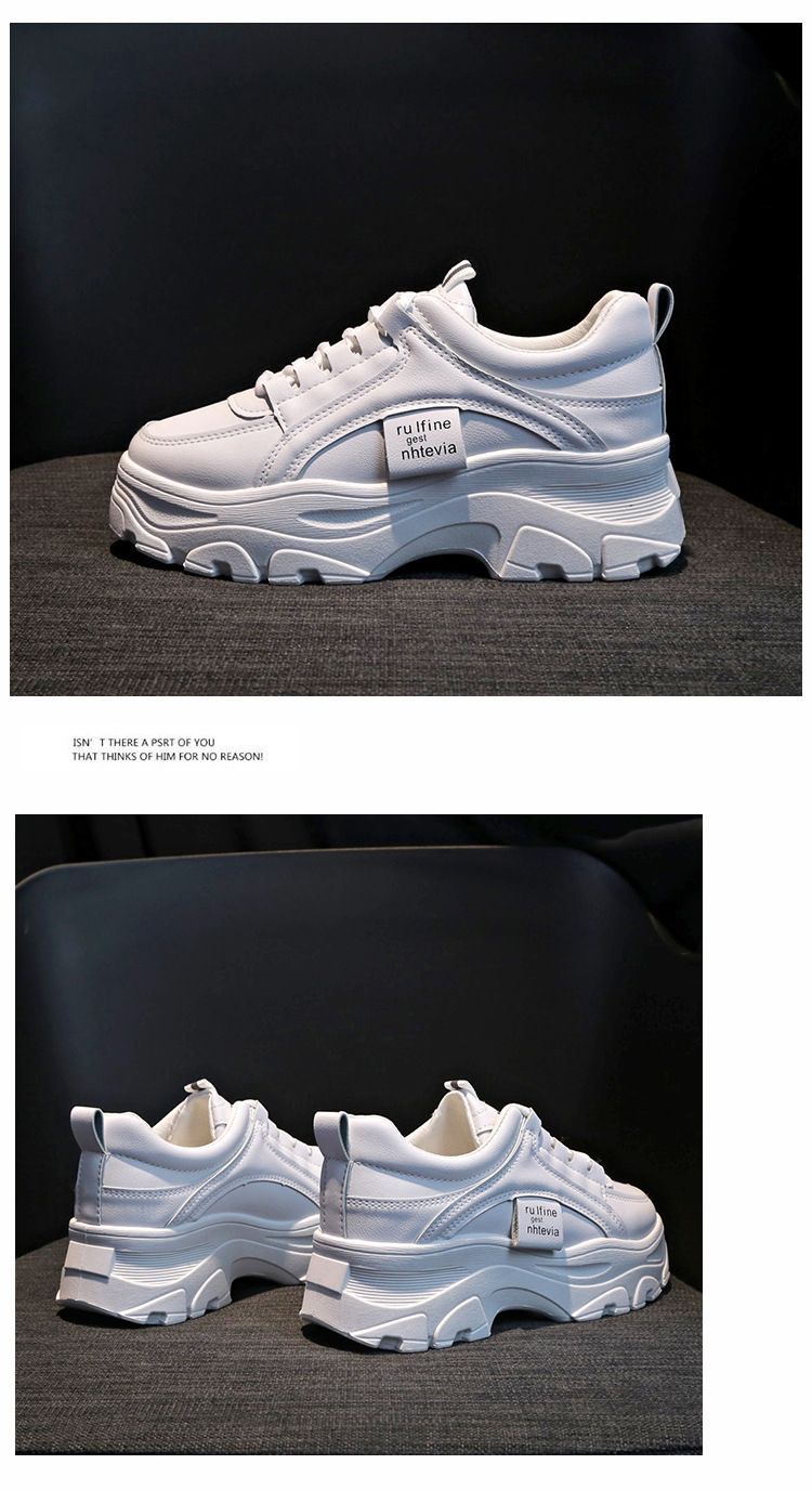 Sneaker Woman Sneaker Shoe Woman Sneaker Lady Shoe Spring New Korean Version Dad Shoes Female Student Internet Celebrity Sports Shoes Women's Casual Thick Soled Height Increasing Shoes