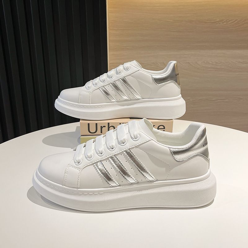 Sneaker Woman Sneaker Shoe Woman Sneaker Lady Shoe Spring New White Shoes Female Student Korean Version Thick Soled Female Internet Celebrity Shoes Casual Shoes for Couples