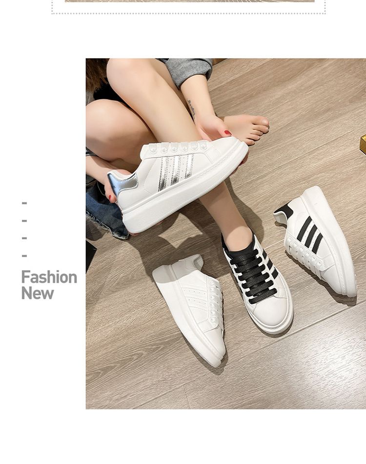 Sneaker Woman Sneaker Shoe Woman Sneaker Lady Shoe Spring New White Shoes Female Student Korean Version Thick Soled Female Internet Celebrity Shoes Casual Shoes for Couples