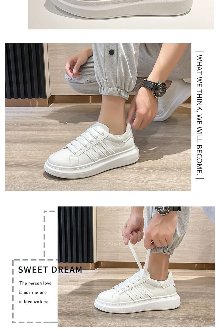 Sneaker Woman Sneaker Shoe Woman Sneaker Lady Shoe Spring New White Shoes Female Student Korean Version Thick Soled Female Internet Celebrity Shoes Casual Shoes for Couples