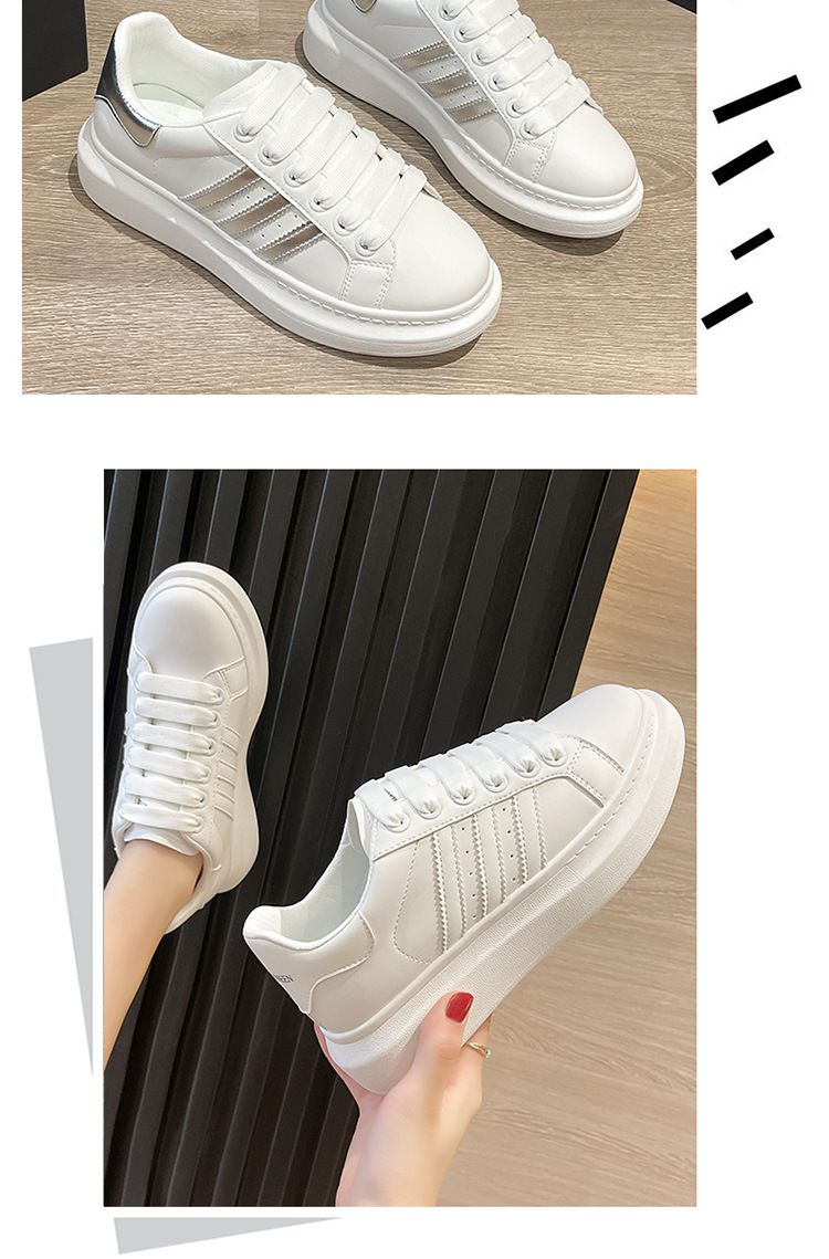 Sneaker Woman Sneaker Shoe Woman Sneaker Lady Shoe Spring New White Shoes Female Student Korean Version Thick Soled Female Internet Celebrity Shoes Casual Shoes for Couples