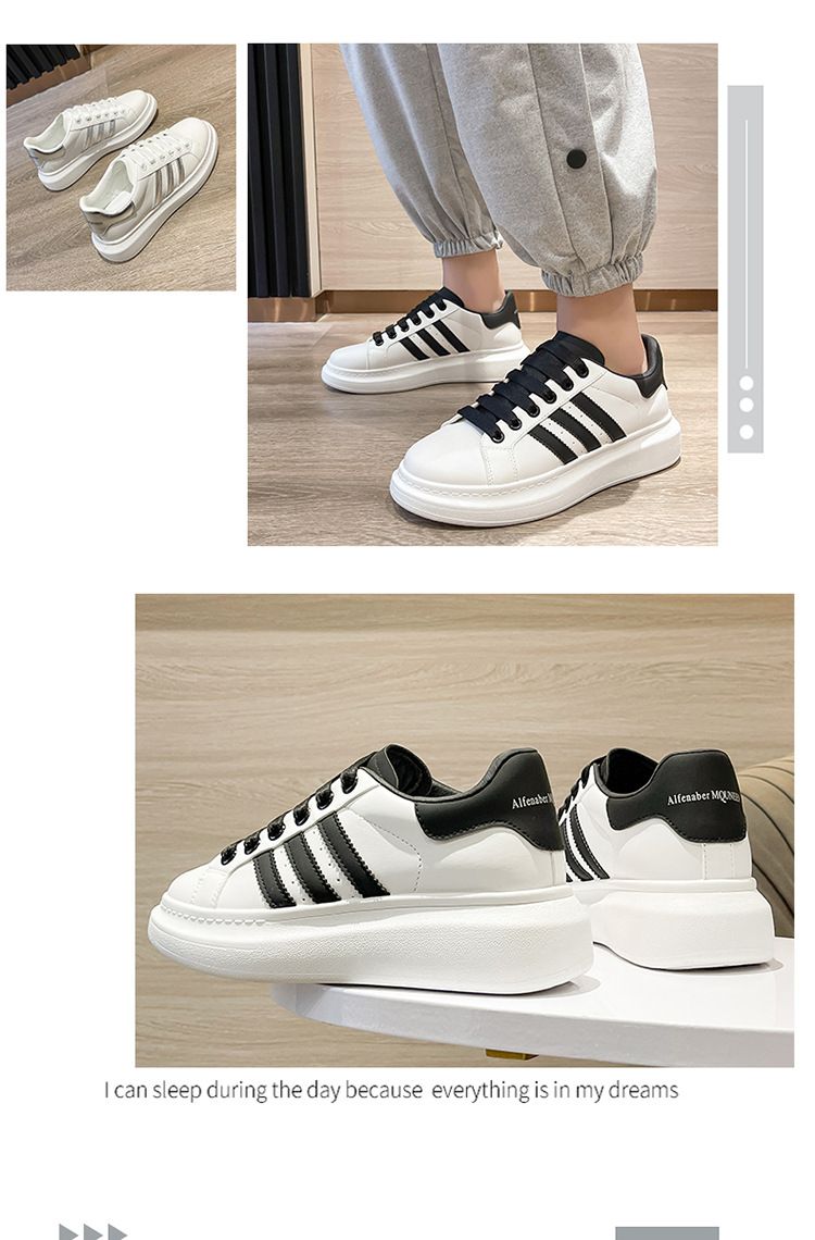 Sneaker Woman Sneaker Shoe Woman Sneaker Lady Shoe Spring New White Shoes Female Student Korean Version Thick Soled Female Internet Celebrity Shoes Casual Shoes for Couples