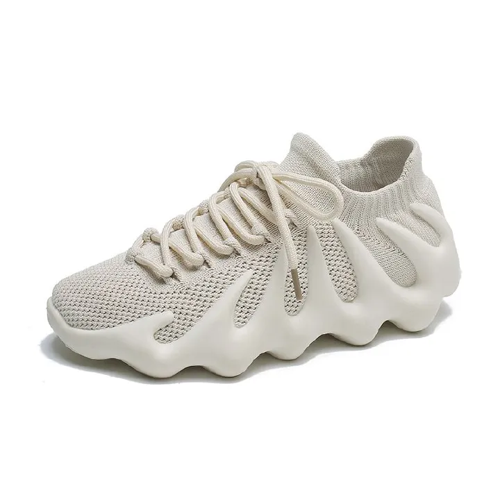 Sneaker Woman Sneaker Shoe Woman Sneaker Lady Shoe Couple Flying Weaving Coconut Shoes Female Summer Breathable Casual Running Shoes Volcano Socks Shoes for Men