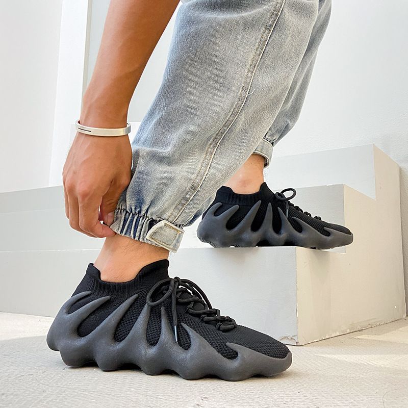 Sneaker Woman Sneaker Shoe Woman Sneaker Lady Shoe Couple Flying Weaving Coconut Shoes Female Summer Breathable Casual Running Shoes Volcano Socks Shoes for Men