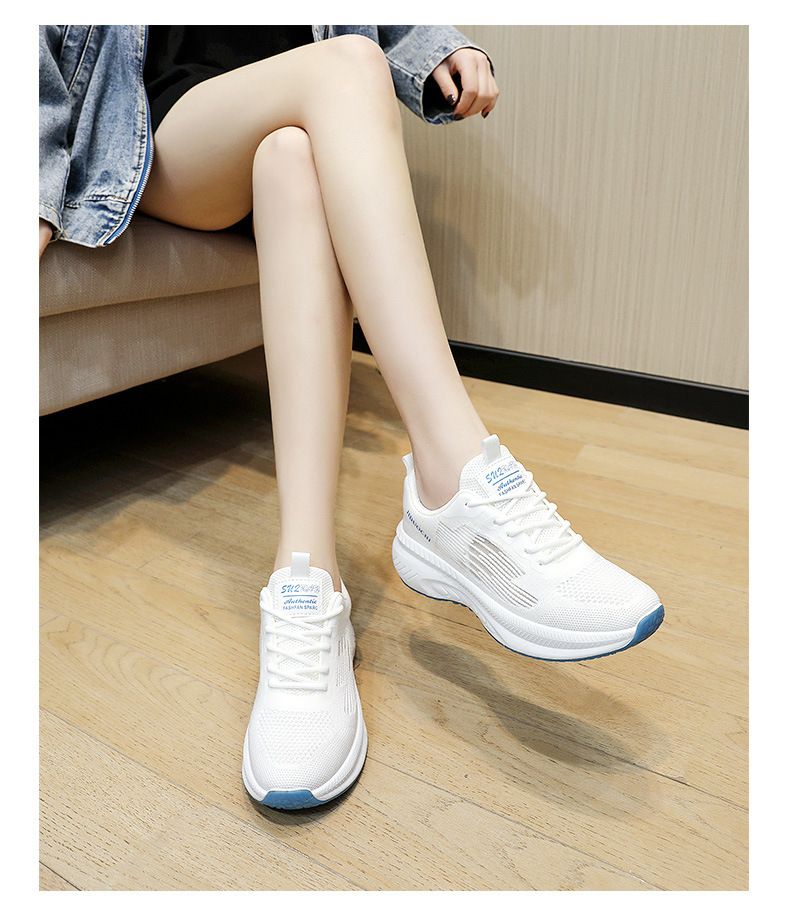 Sneaker Woman Sneaker Shoe Woman Sneaker Lady Shoe Women's Casual Shoes White Shoes Flyknit Running Shoes Fashionable Spring New Breathable Casual Sports Shoes for Women