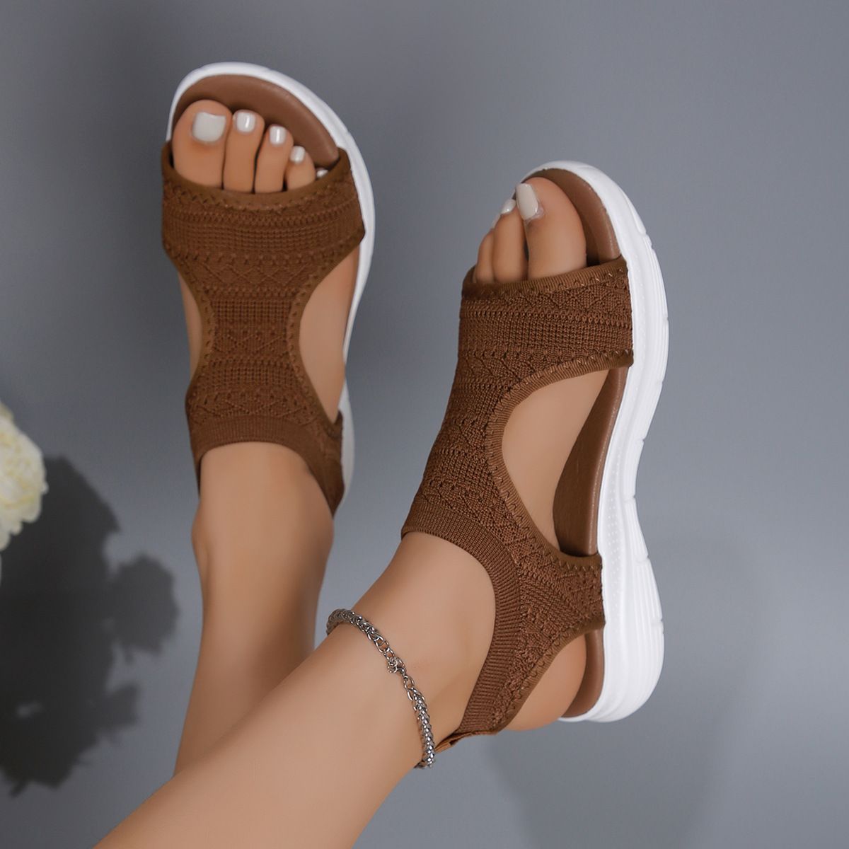Sandal Women Sandal Shoe Sandal Girl Sandal Lady Sandal Fashion Sandal Female Fish Toe Casual Slip on Fashion Plus Size Sports Sandals Low Heeled Women's Shoes