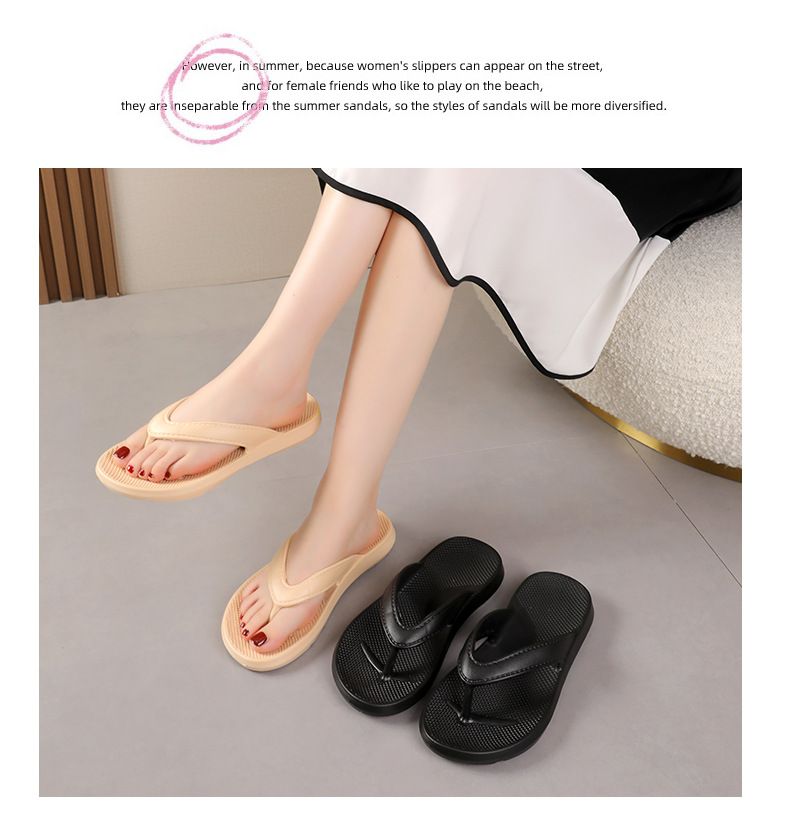 Slipper Lady Women Fanshionable EVA Men's Flip Flops External Wearing Beach Shoes Couple Shock-Absorbing Arch Support Cool Slippers Girl