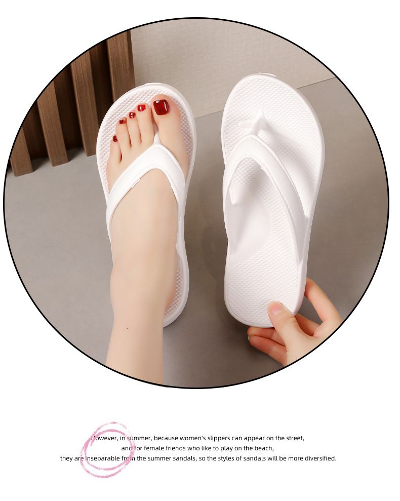 Slipper Lady Women Fanshionable EVA Men's Flip Flops External Wearing Beach Shoes Couple Shock-Absorbing Arch Support Cool Slippers Girl