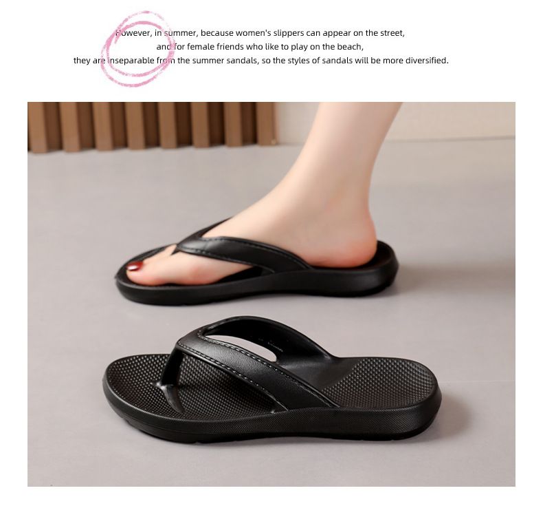 Slipper Lady Women Fanshionable EVA Men's Flip Flops External Wearing Beach Shoes Couple Shock-Absorbing Arch Support Cool Slippers Girl