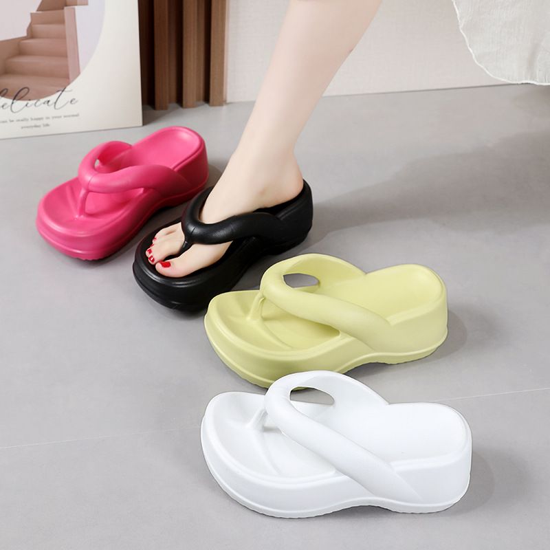 Slipper Lady Women Fanshionable Herringbone Thick Soled Slippers Spring Summer New Outdoor Fashion Beach Sponge Cake Shoes