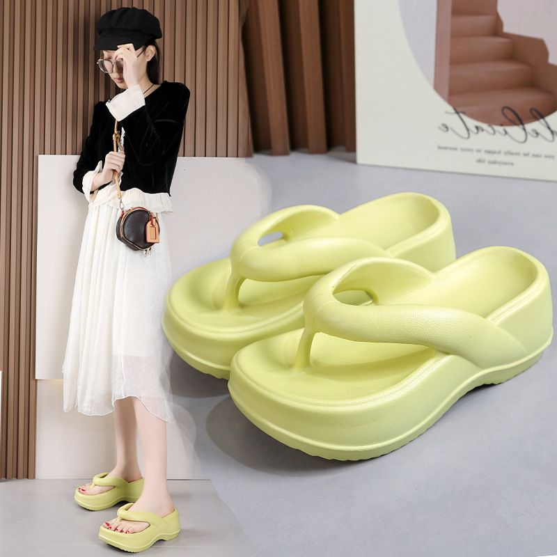 Slipper Lady Women Fanshionable Herringbone Thick Soled Slippers Spring Summer New Outdoor Fashion Beach Sponge Cake Shoes