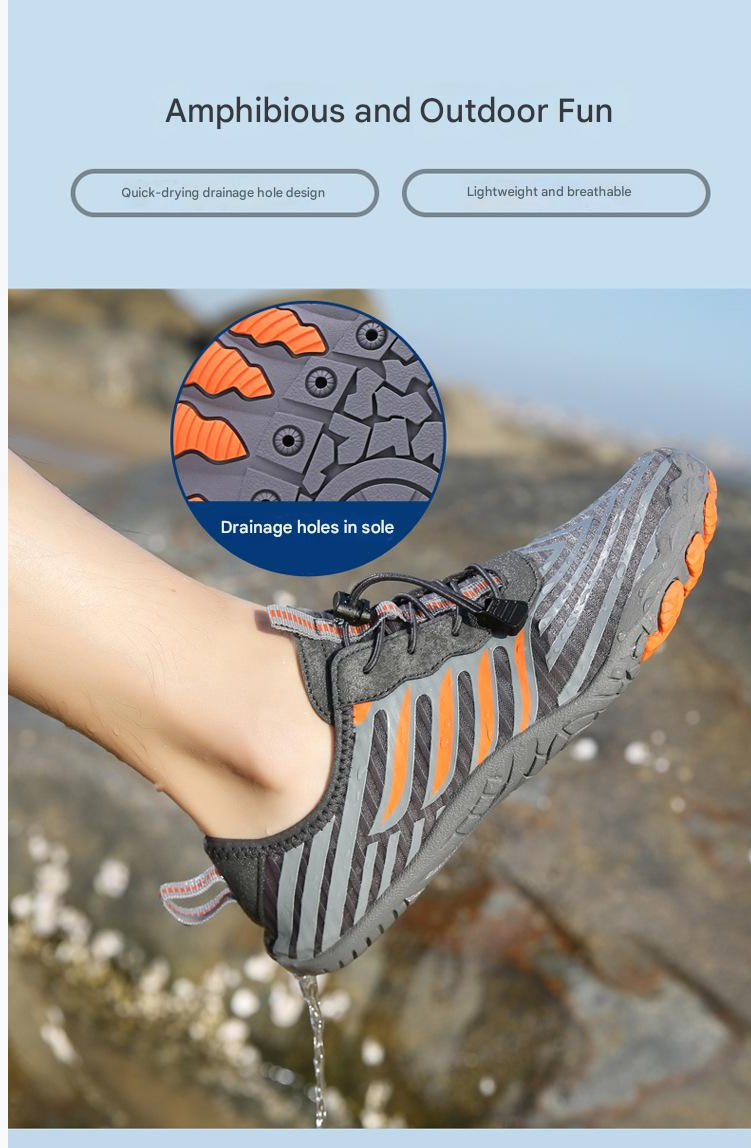 Rain Shoe Outdoor Beach Shoes Spring Summer Men's Women's Swimming Shoes Diving Snorkeling Wading Shoes Skincare Soft Soled Couple's Water Shoes