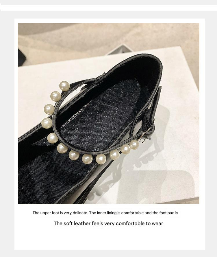 Leather Shoe Lady Oxford Shoe Mary Jane's Little Leather Shoes Female Thick Bottom Height Increase Spring New Sweet Bow Shallow Mouth Single Shoe One Character Buckle