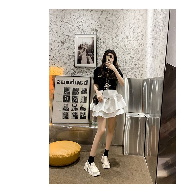 Leather Shoe Lady Oxford Shoe Thick Soled Leather Shoes New Spring Style Women's Sponge Cake French Retro British Style Loafers Slip on Single Shoe