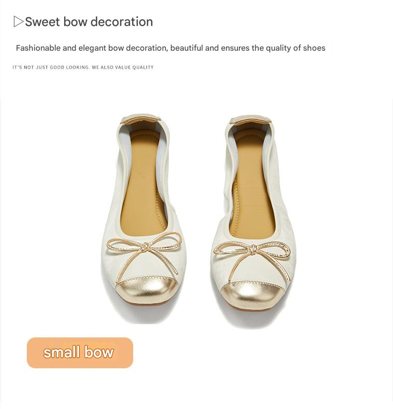 Leather Shoe Lady Oxford Shoe Spring Sheepskin Sneakers Female Bow Genuine Leather Mother Shoes Women Slip on Plus Size Bean Shoes