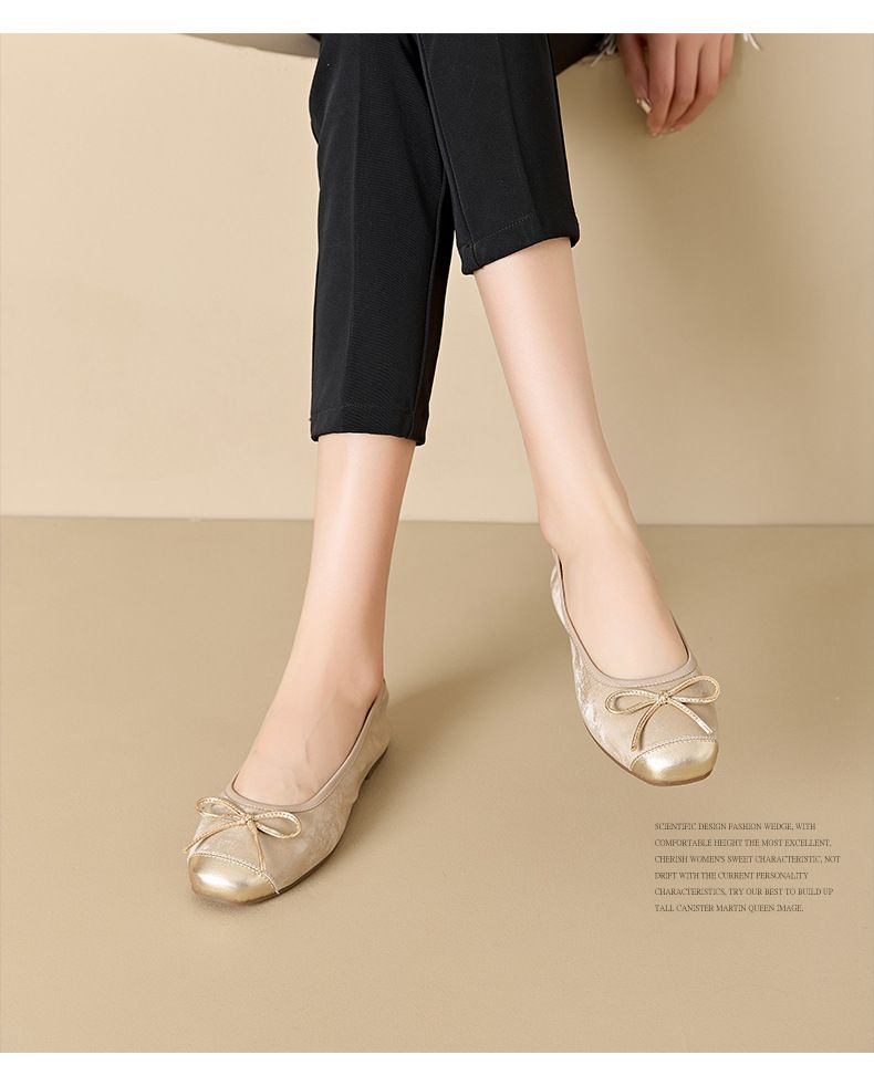 Leather Shoe Lady Oxford Shoe Spring Sheepskin Sneakers Female Bow Genuine Leather Mother Shoes Women Slip on Plus Size Bean Shoes