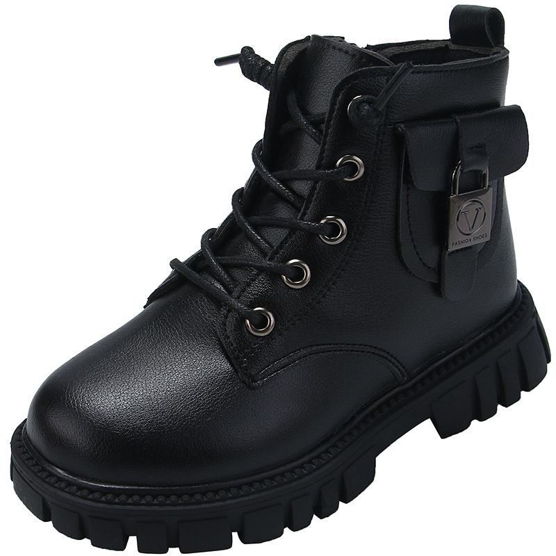 Girls' Fashionable Short Boots Winter New Boys' Versatile Martin Boots Children's Boots