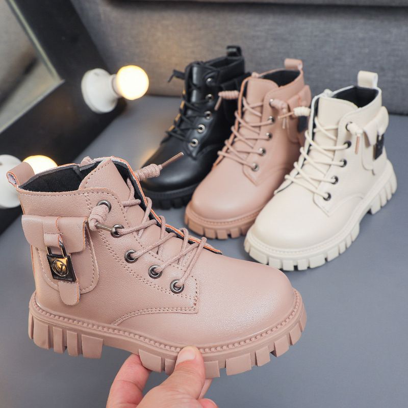 Girls' Fashionable Short Boots Winter New Boys' Versatile Martin Boots Children's Boots