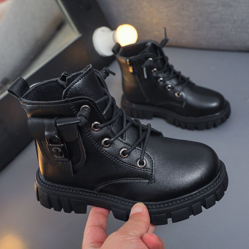 Girls' Fashionable Short Boots Winter New Boys' Versatile Martin Boots Children's Boots