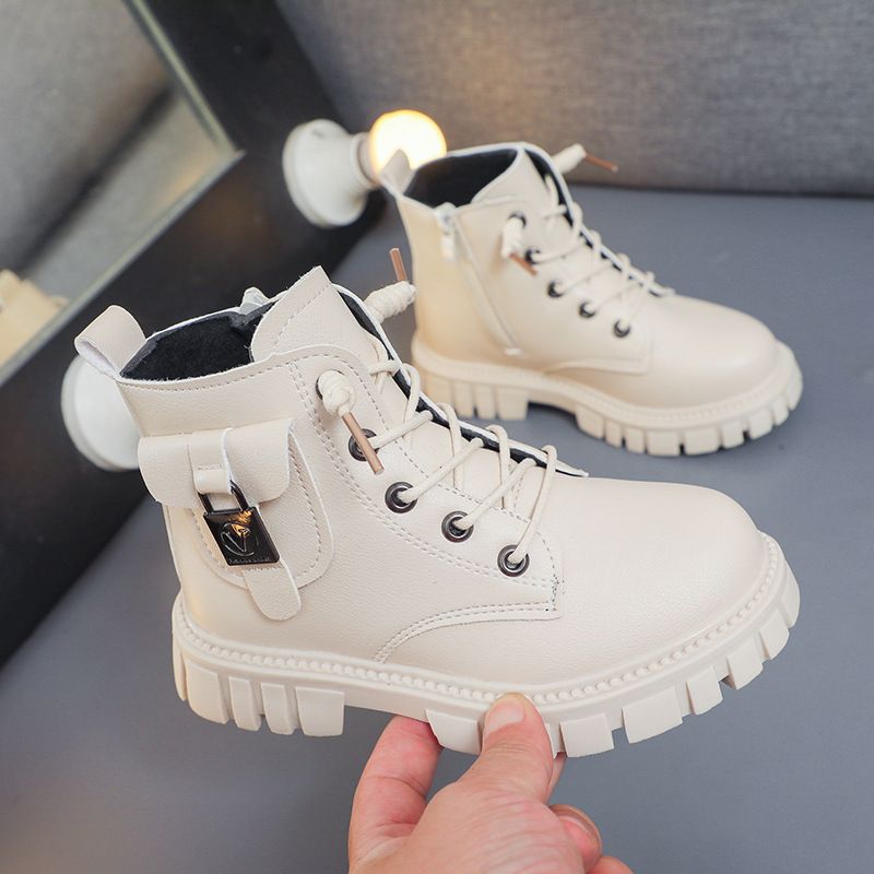 Girls' Fashionable Short Boots Winter New Boys' Versatile Martin Boots Children's Boots