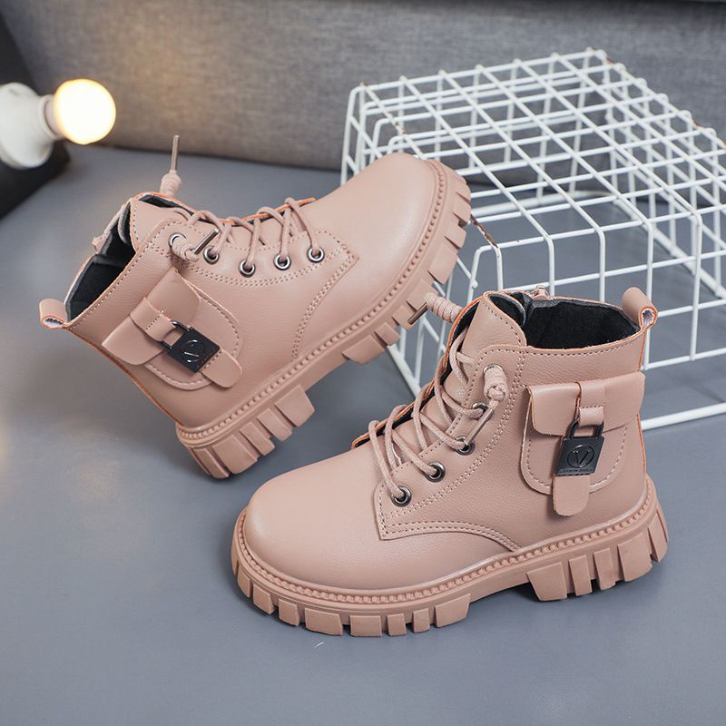 Girls' Fashionable Short Boots Winter New Boys' Versatile Martin Boots Children's Boots