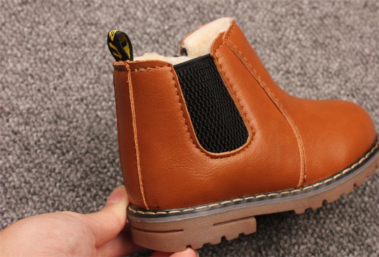Girls' Martin Boots Spring Autumn New Boys' Short Boots British Solid Color Cotton Boots