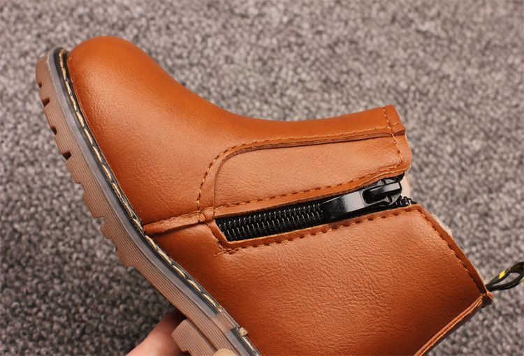 Girls' Martin Boots Spring Autumn New Boys' Short Boots British Solid Color Cotton Boots