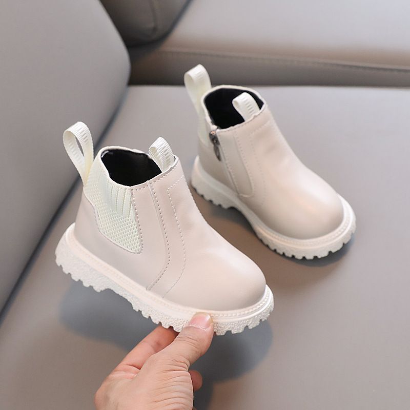 Spring Autumn New Fashionable Versatile Casual Sports Boots for Little Boys Comfortable Little Girl Trendy Leather Boots