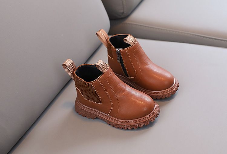 Spring Autumn New Fashionable Versatile Casual Sports Boots for Little Boys Comfortable Little Girl Trendy Leather Boots