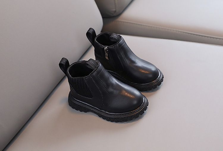 Spring Autumn New Fashionable Versatile Casual Sports Boots for Little Boys Comfortable Little Girl Trendy Leather Boots