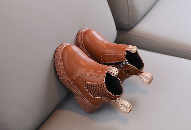 Spring Autumn New Fashionable Versatile Casual Sports Boots for Little Boys Comfortable Little Girl Trendy Leather Boots
