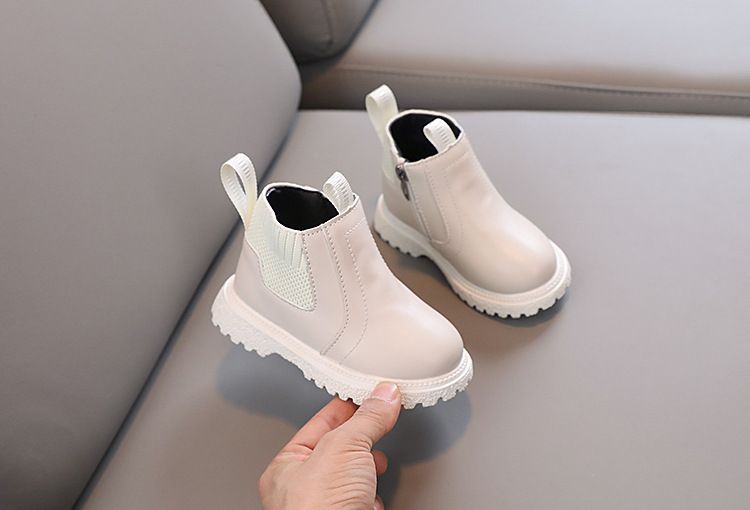 Spring Autumn New Fashionable Versatile Casual Sports Boots for Little Boys Comfortable Little Girl Trendy Leather Boots