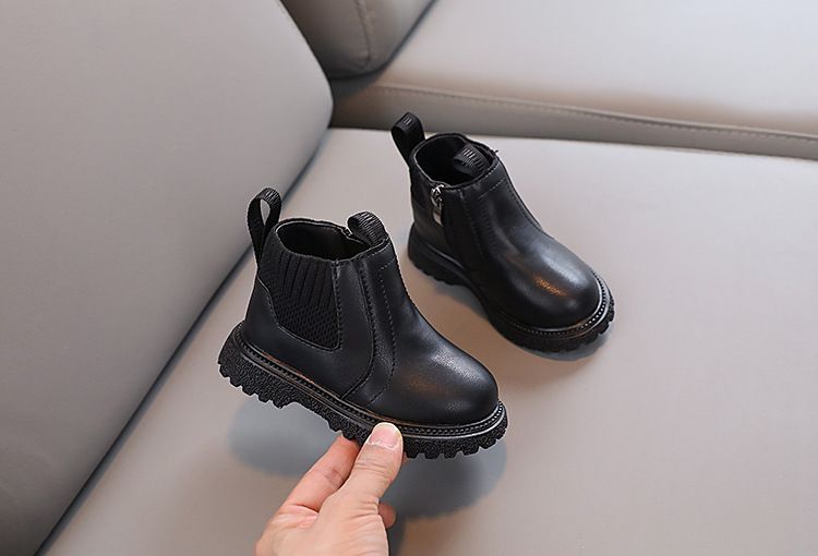 Spring Autumn New Fashionable Versatile Casual Sports Boots for Little Boys Comfortable Little Girl Trendy Leather Boots