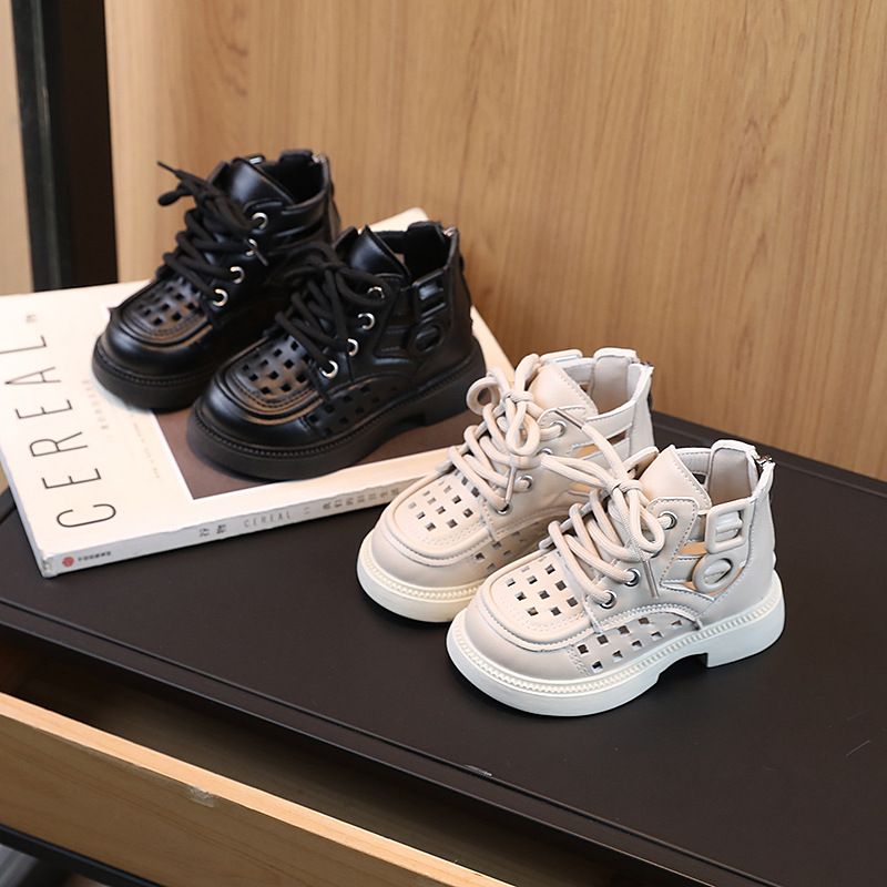 Spring Summer Little Boy's British Style Boots Casual Fashionable Comfortable Versatile Mid Length Sandals Girls' Stylish Sandals