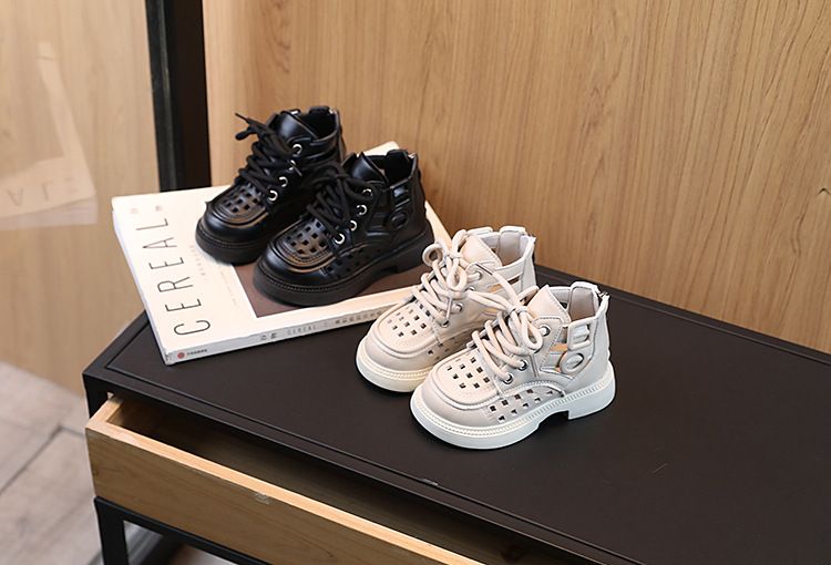 Spring Summer Little Boy's British Style Boots Casual Fashionable Comfortable Versatile Mid Length Sandals Girls' Stylish Sandals